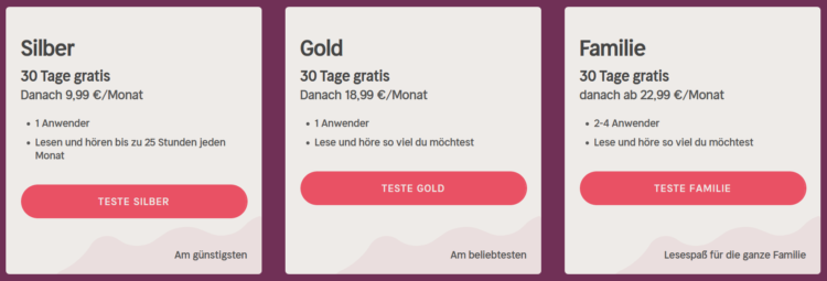 Nextory Hoerbuch Abos