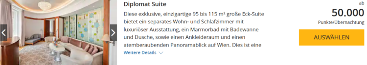 World Hyatt Buchung Park Hyatt Wien Diplomat Suite Punkte