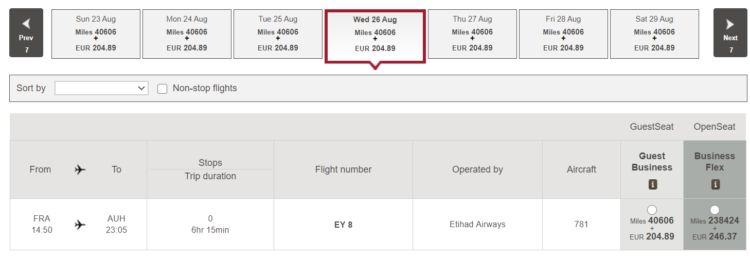 Etihad Praemienflug Frankfurt Abu Dhabi Mit Rabatt