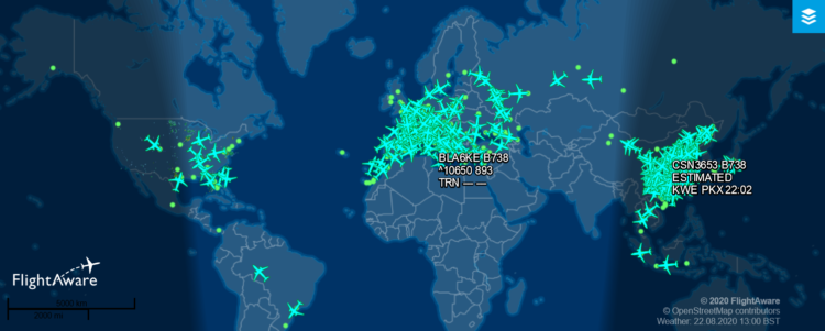Flightaware Boeing 737 800 2020 08 22