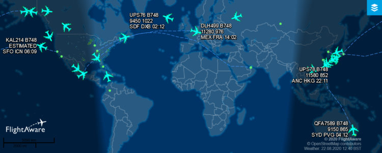 Flightaware Boeing 747 8 2020 08 22
