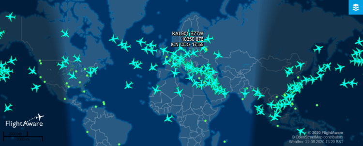 Flightaware Boeing 777 300er 2020 08 22