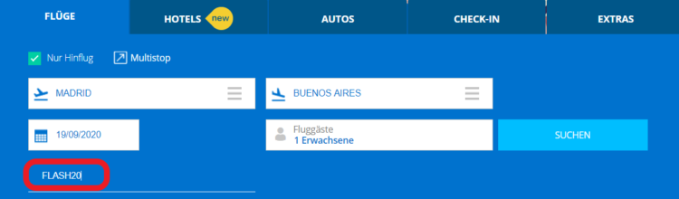 Air Europa Rabattcode Einloesen
