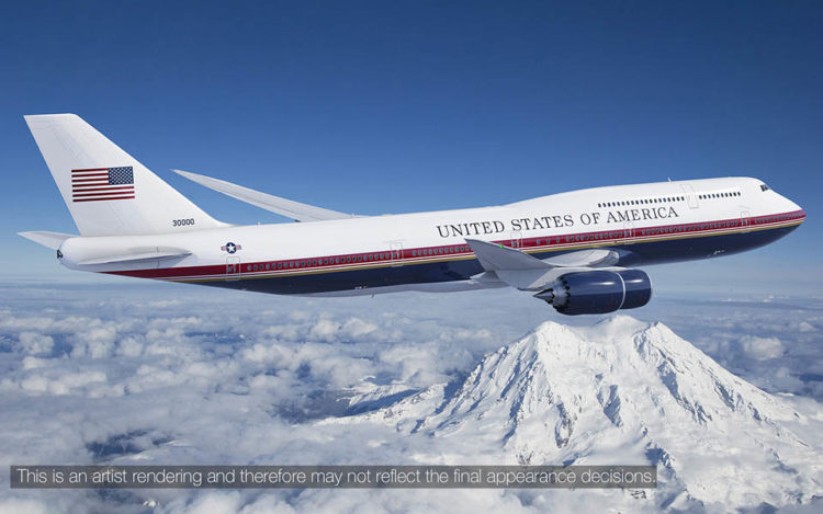 Boeing 747 8 Air Force One Rendering Copyright