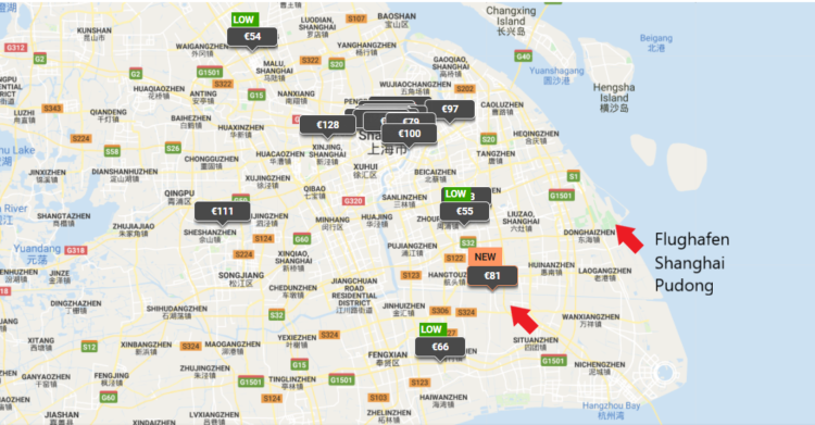 Lage Shanghai Marriott Hotel Pudong South