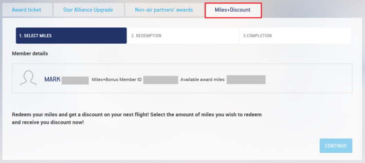 Aegean Miles Bonus Miles Discount Option