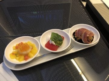 british airways first class boeing 777 vorspeise