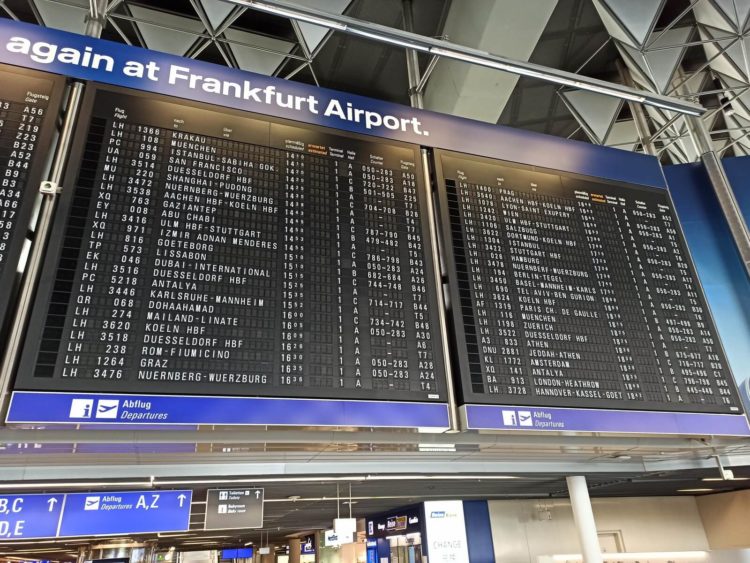 Flughafen Frankfurt Anzeigetafel