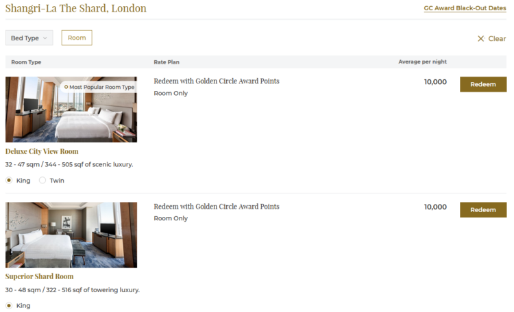 Shangri La Golden Circle 50 Percent Less London