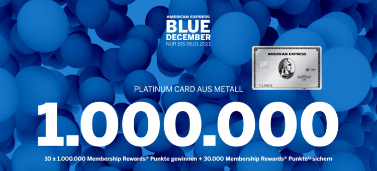 American Express Gewinnspiel Blue December Amex Platinum