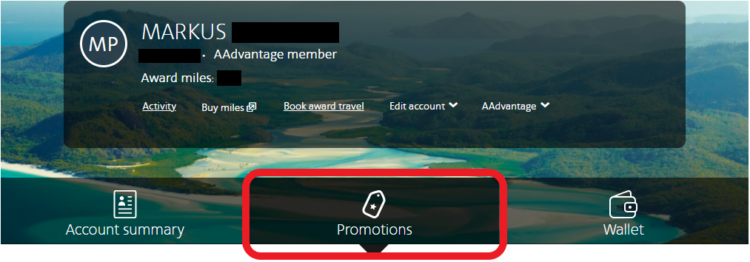 Unter dem Reiter "Promotions" gelangt man zur Registrierung