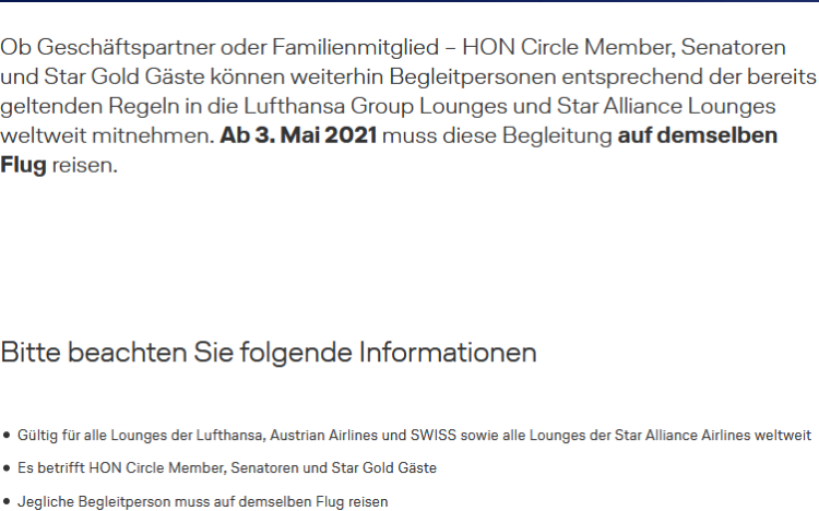 Neue Regel Für Begleitpersonen Lounge