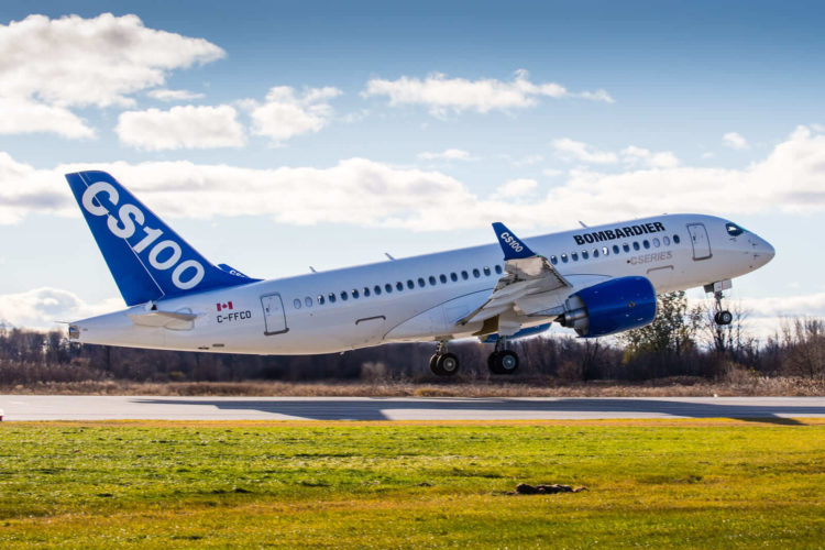 Bombardier Cs100 First Flight Copyright