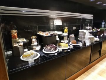 Qatar Airways Al Mourjan Business Class Lounge Corona Restaurant Dessert