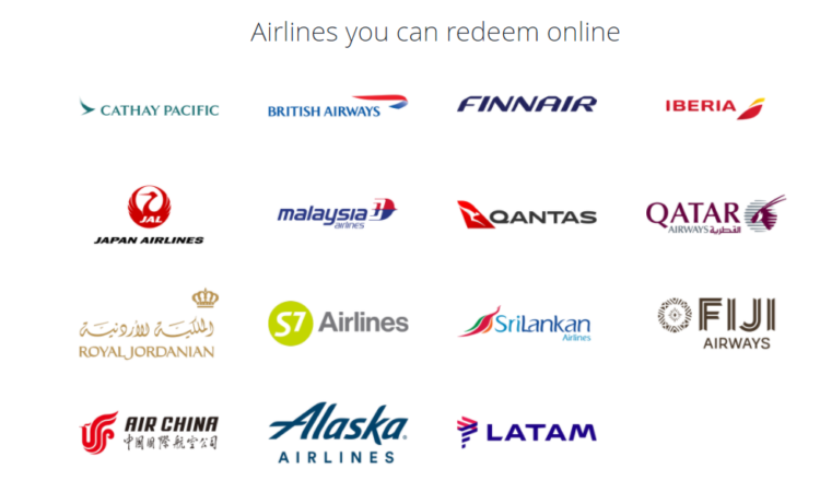 Online buchbare Partnerairlines bei Cathay Pacific Asia Miles