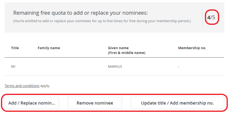 Cathay Pacific Asia Miles Redemption Group Uebersicht