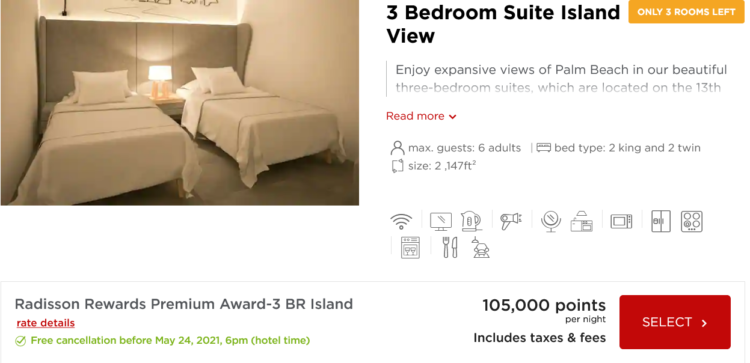 Radisson Blu Aruba 3 Bedroom Suite Radisson Rewards Punkte