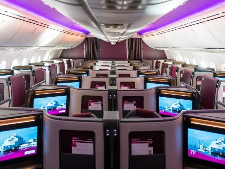 Qatar Airways Business Class Suite Boeing 787 9 Kabine Klein