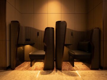 Singapore Airlines Silverkris Lounge First Class Singapur Terminal 3 Arbeitsbereich Copyright