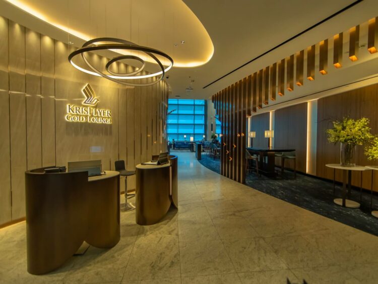 Singapore Airlineskrisflyer Gold Lounge Singapur Terminal 3 Eingang Copyright