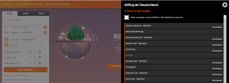 Kooperation Deutsche Bahn Easyjet Bahnhoefe Finden