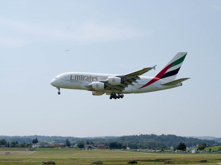 Emirates A380 Zürich Airport