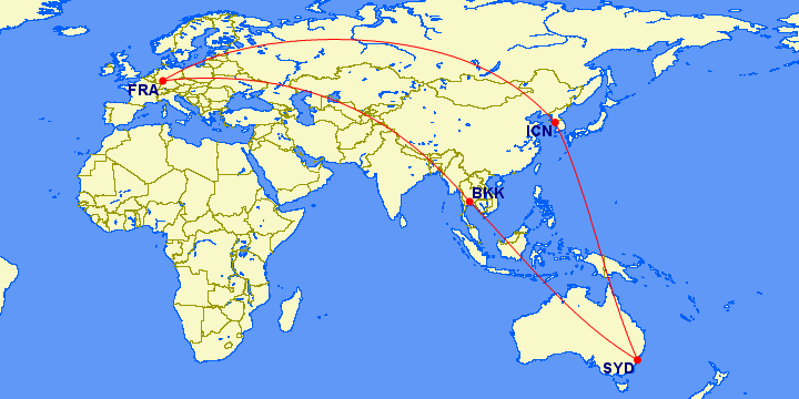Great Circle Mapper Fra Bkk Syd Icn Fra