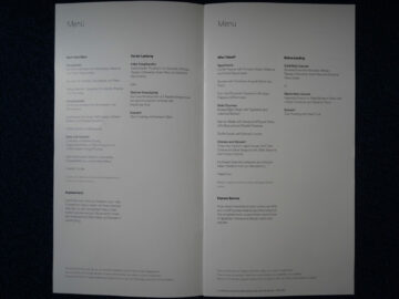 Lufthansa A350 900 Business Class Menue Frankfurt Vancouver 1