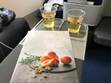 Lufthansa A350 900 Business Class Welcome Drink