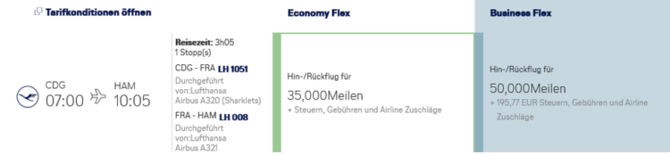 Miles And More Praemienflug Lufthansa Hamburg Frankfurt Paris