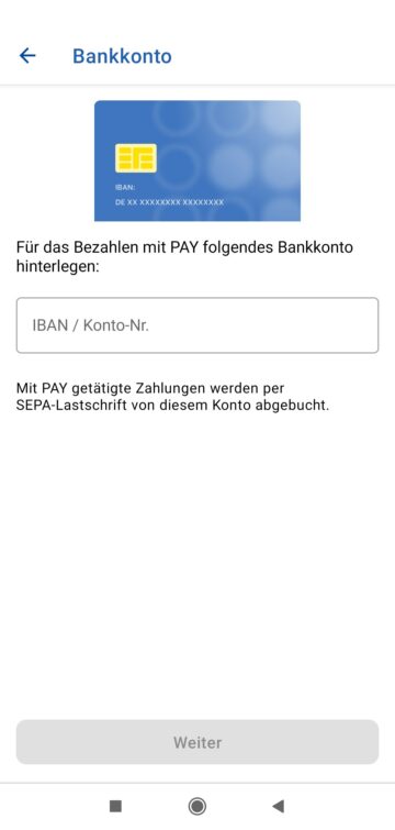 Payback Pay Einrichten Kontonummer Eingeben