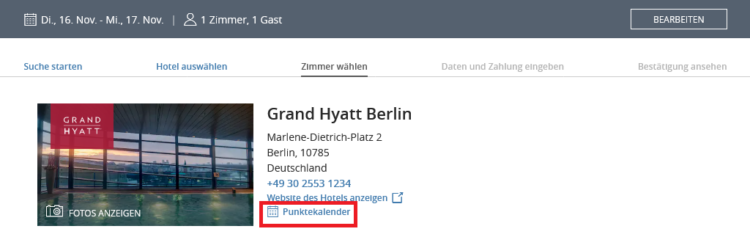 World Of Hyatt Punktekalender Link