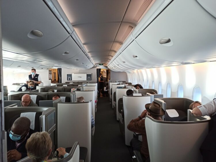 British Airways Airbus A380 Business Class Kabine