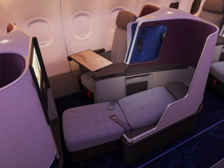 China Airlines A321 Business Class Bett Gangplatz Copyright