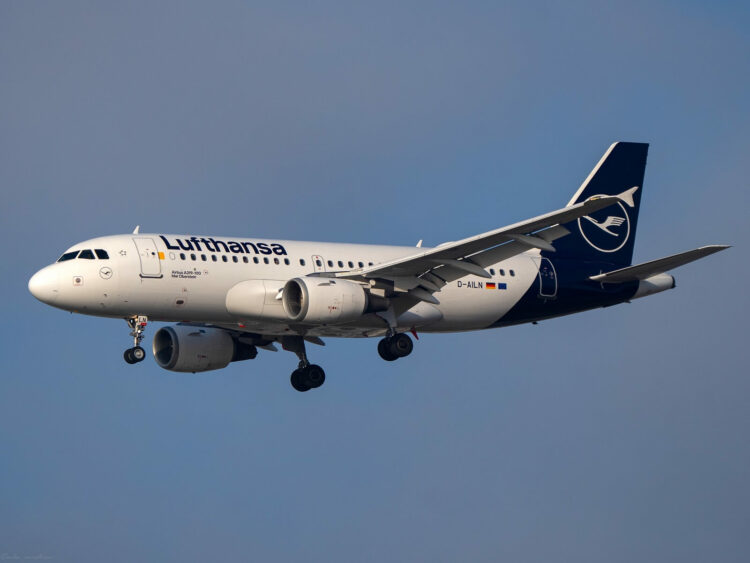Flugzeug Lufthansa A319 100 Frankfurt