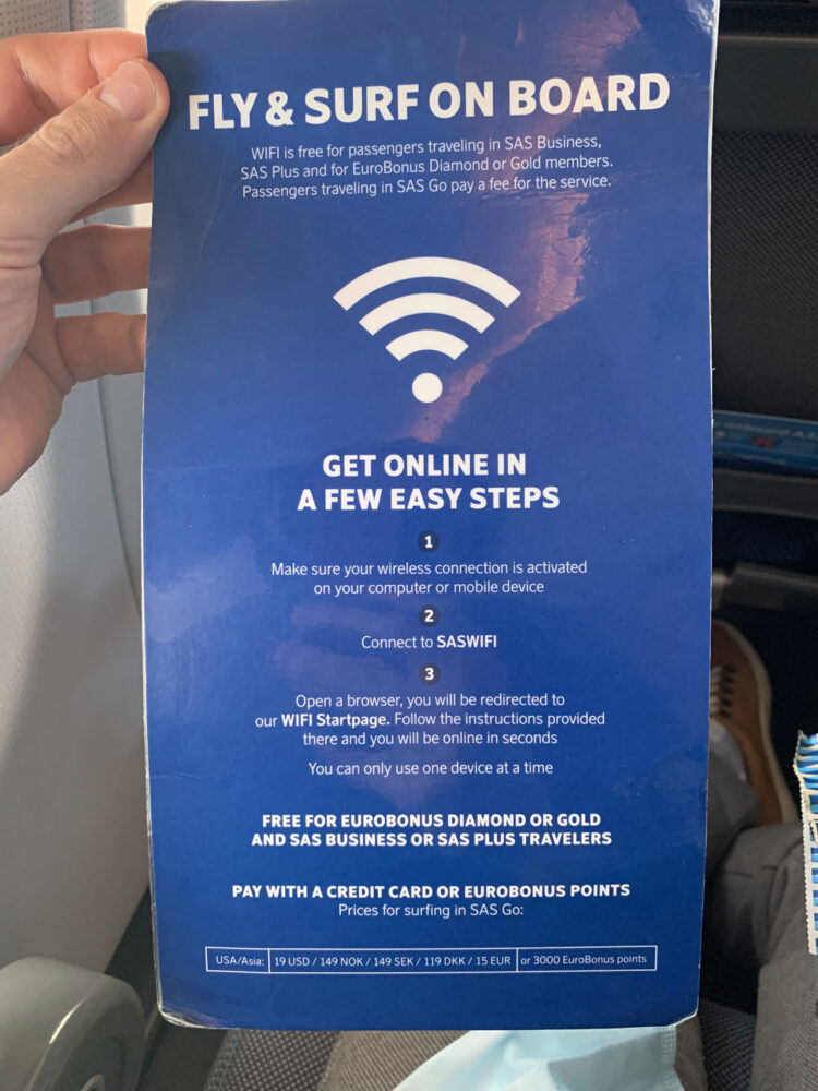 Sas Premium Economy Class A330 300 Wifi