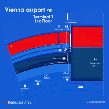 Flughafen Wien Schlafkabinen Lage