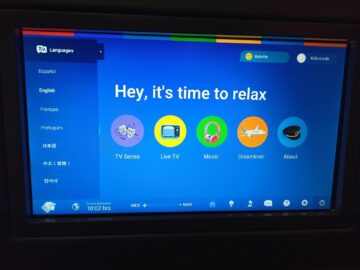 Aeromexico Business Class Boeing 787 8 Mexico Entertainment Hauptmenue