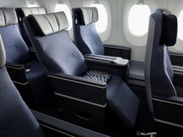 Finnair Premium Economy Class Sitz Leer Copyright