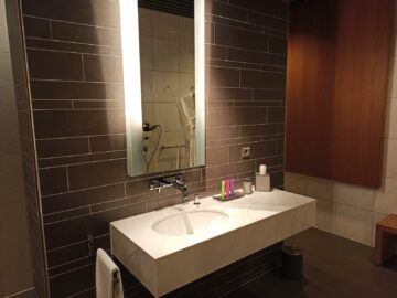 Lufthansa First Class Terminal Frankfurt Badezimmer Waschbecken
