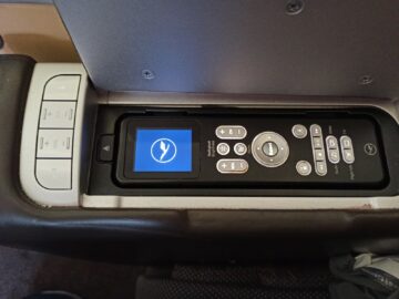 Review Lufthansa First Class Boeing 747 8 Mexico City Entertainment Controller