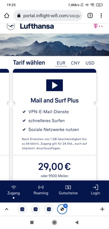 Review Lufthansa First Class Boeing 747 8 Mexico City Wifi Mail And Surf Plus Paket