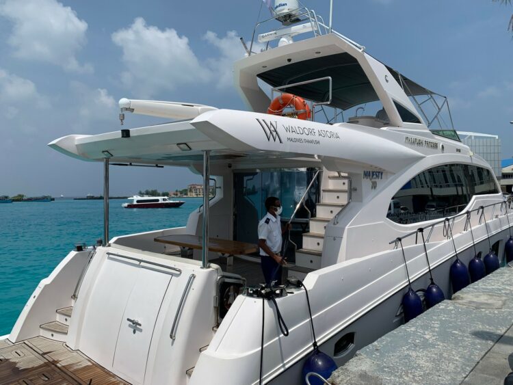 Waldorf Astoria Maldives Ithaafushi Yacht 1