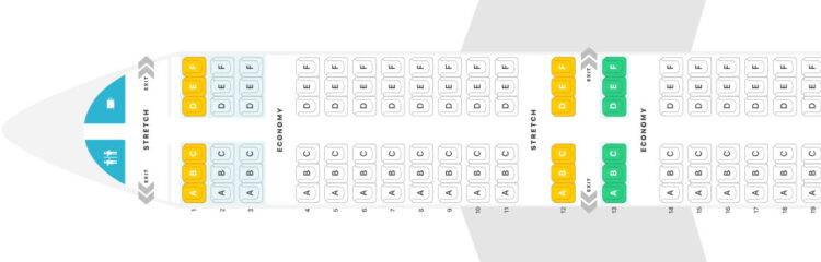 Frontier Airbus A320 Neo Seat Map