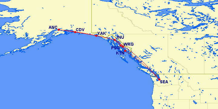 Alaska Airlines Milk Gcmap