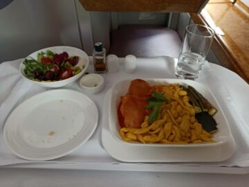 Emirates Business Class A380 Lunch Hauptspeise