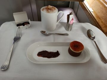 Emirates Business Class A380 Lunch Nachspeise