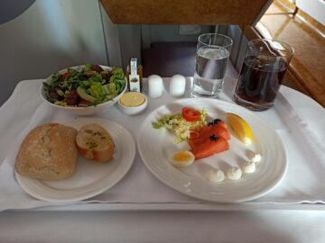 Emirates Business Class A380 Lunch Vorspeise