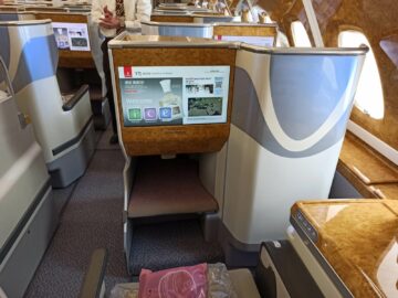 Emirates Business Class A380 Sitz Fensterreihe Von Hinten