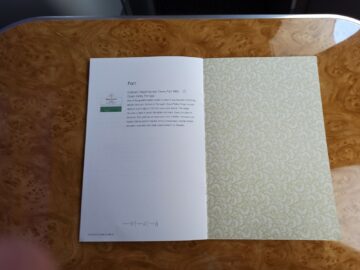 Emirates Business Class A380 Weinkarte Port